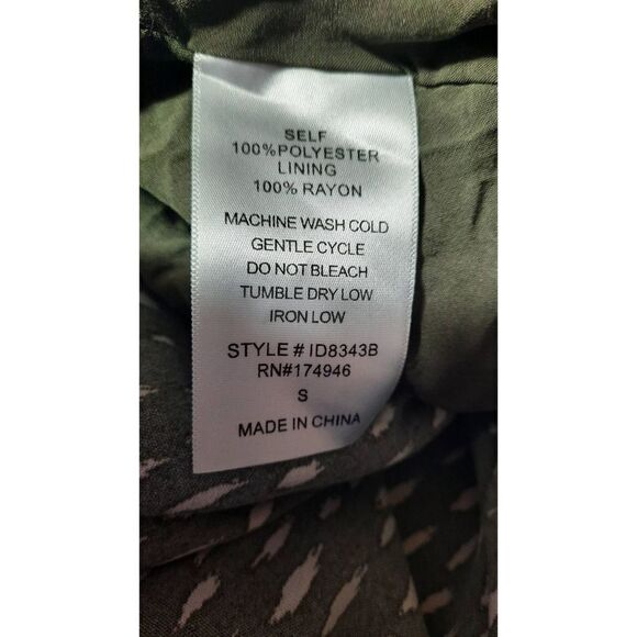 BETSEY'S BOUTIQUE SHOP Women's Maxi Dress Pattern Tiered Ruffle Green Size Small - Picture 6 of 7